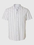 Selected LIN MÉLANGÉ CHEMISE À MANCHES COURTES, White, highres - 16092978_White_1175223_001.jpg
