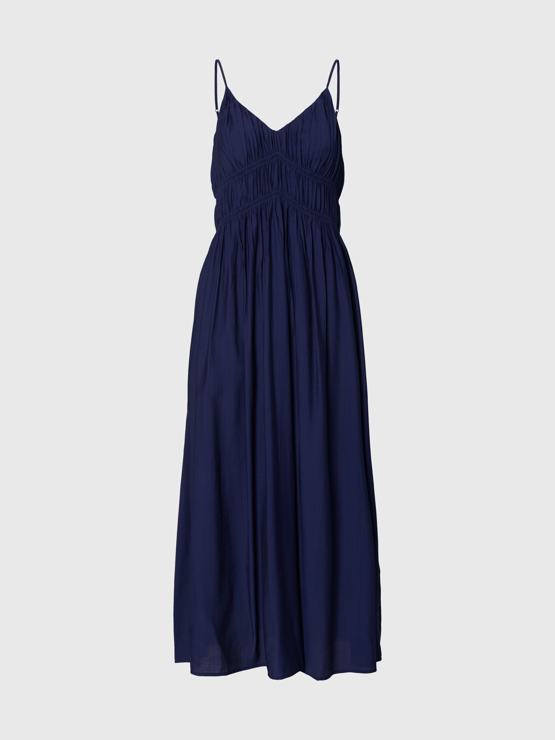 V-NECK SPAGHETTI MAXI DRESS, Ocean Cavern, highres