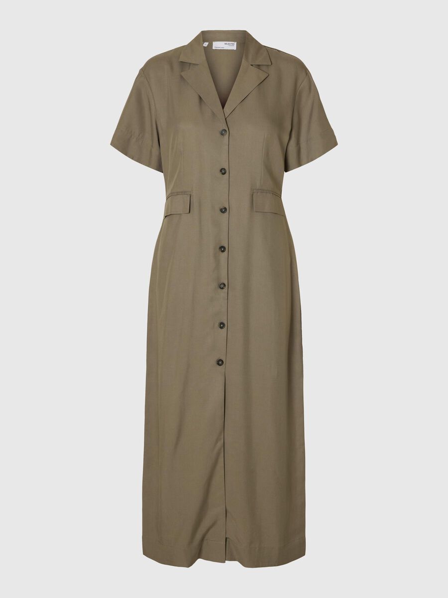 Selected TAILORED MIDI DRESS, Vetiver, highres - 16096913_Vetiver_001.jpg