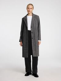 ULLBLANDING LANG KÅPE, Black, highres