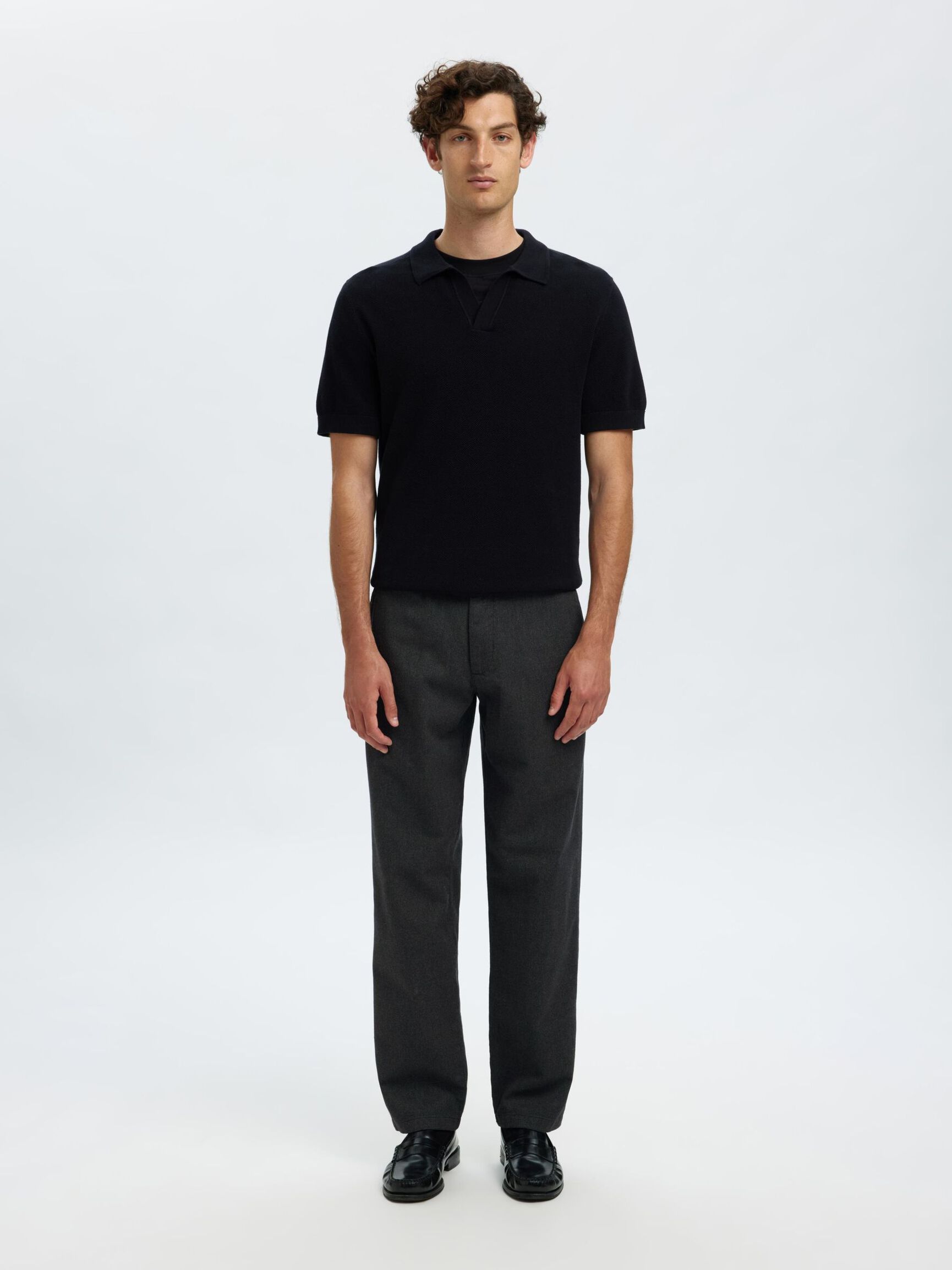175 SLIM FIT BRUSHED CHINO, Dark Grey, highres