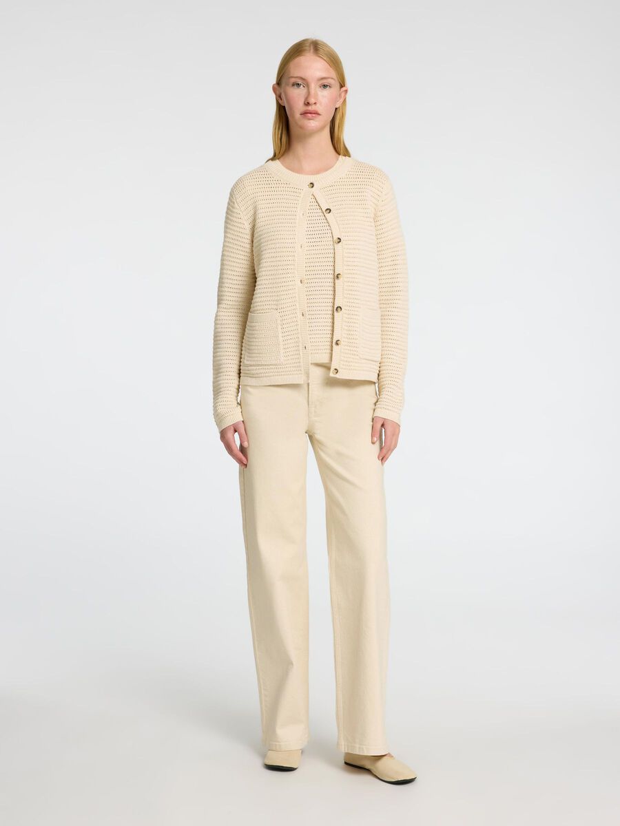 Selected ALGODÓN 100 % CHAQUETA DE PUNTO, Birch, highres - 16096200_Birch_005.jpg