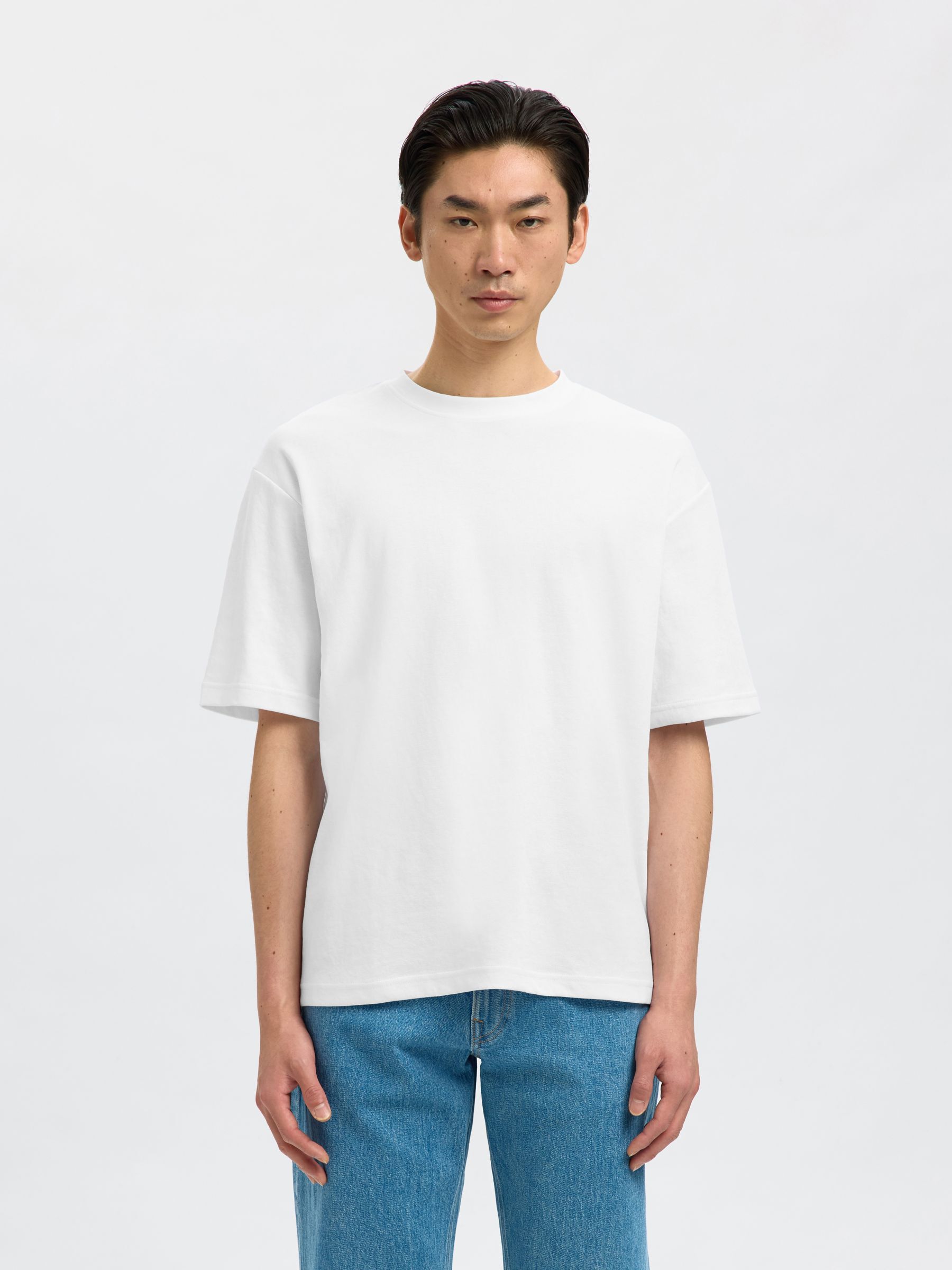 LOOSE FIT T-SHIRT | White | Selected LOOSE FIT T-SHIRT | White | Selected