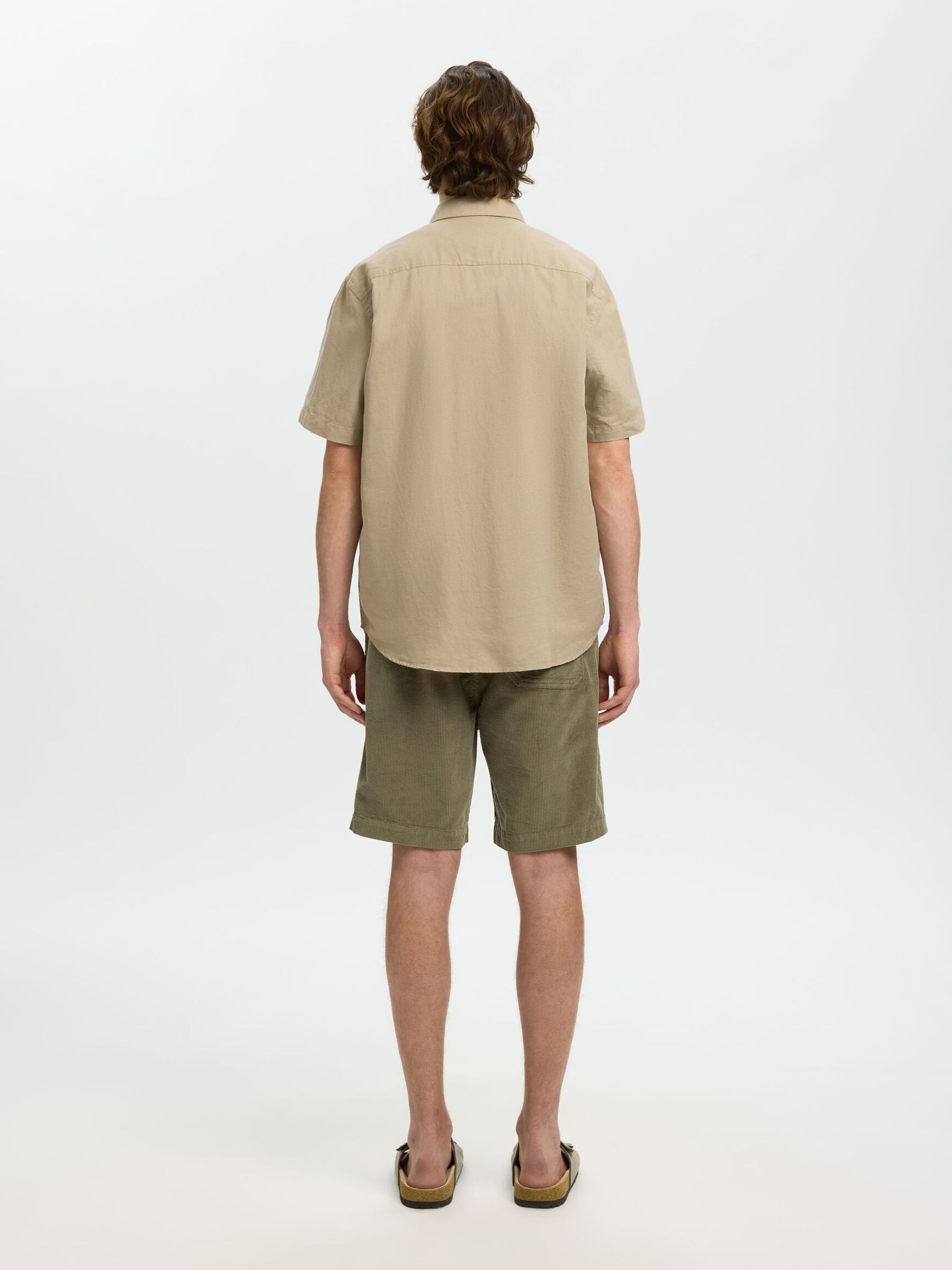 REGULAR FIT LINEN-BLEND SHIRT, Pure Cashmere, highres