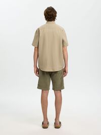 REGULAR FIT LINEN-BLEND SHIRT, Pure Cashmere, highres