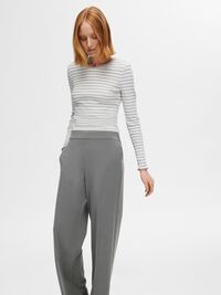 WIDE FIT TROUSERS, Medium Grey Melange, highres
