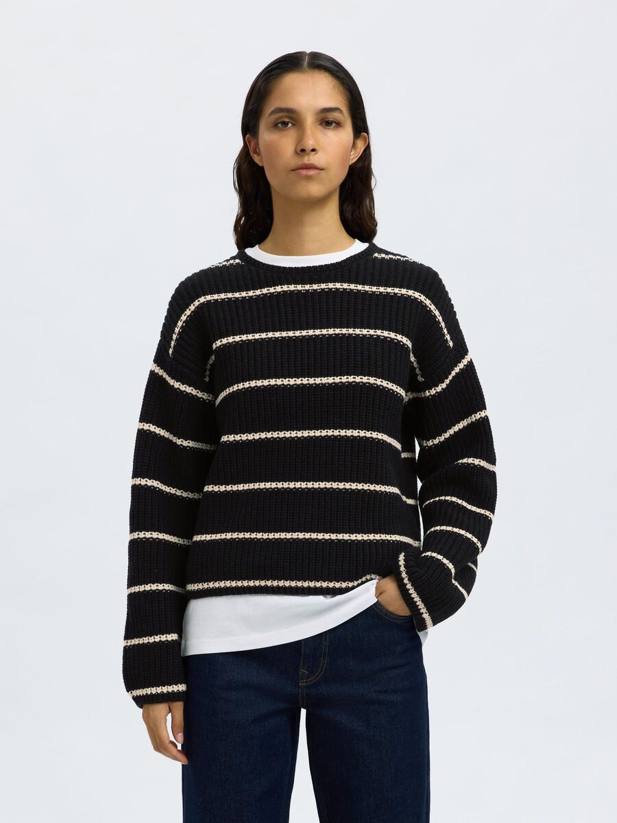 Selected BAUMWOLLMIX STRICKPULLOVER, Black, highres - 16098160_Black_1194903_003.jpg