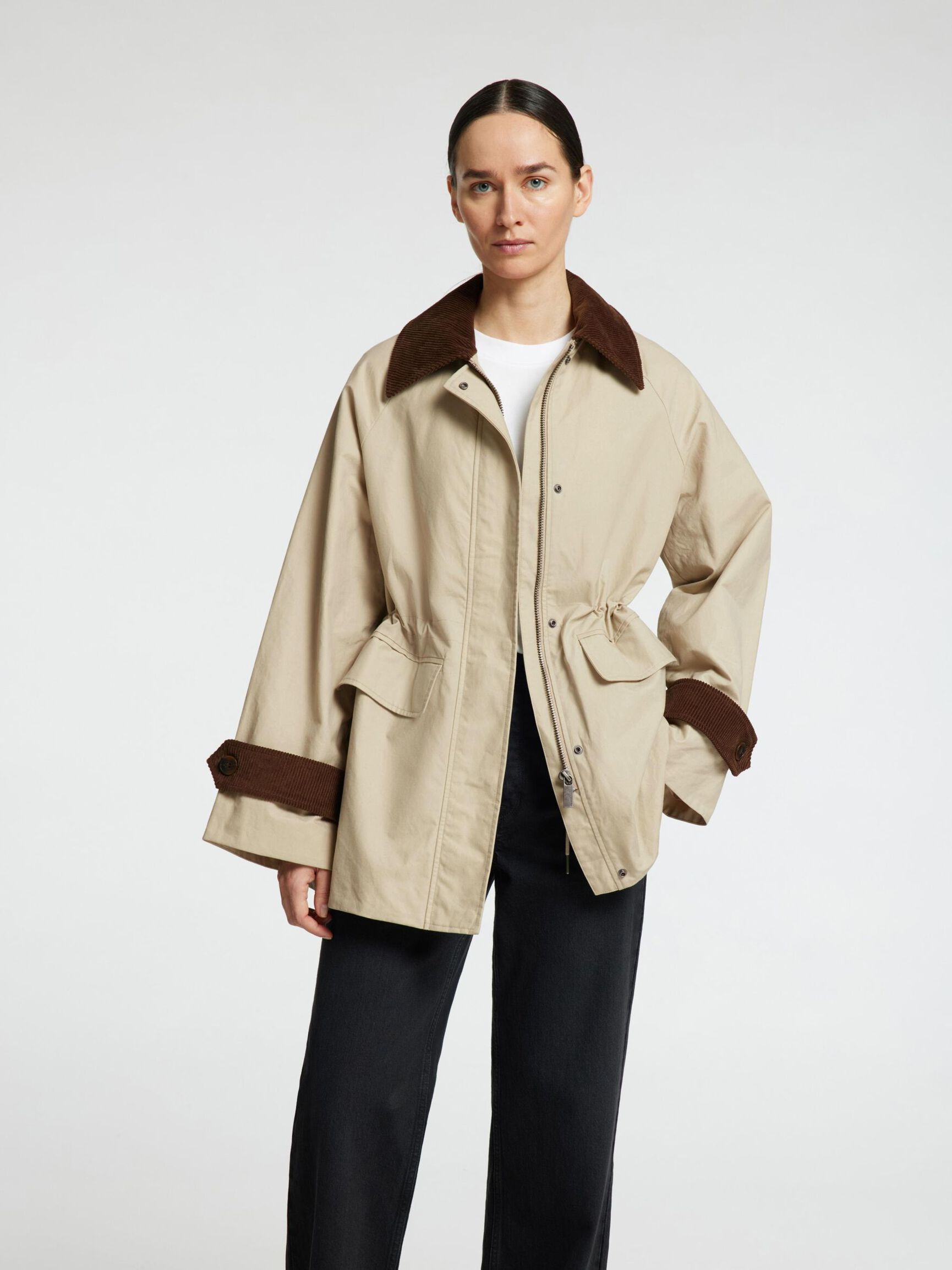 GECOAT KATOEN JAS, Feather Gray, highres