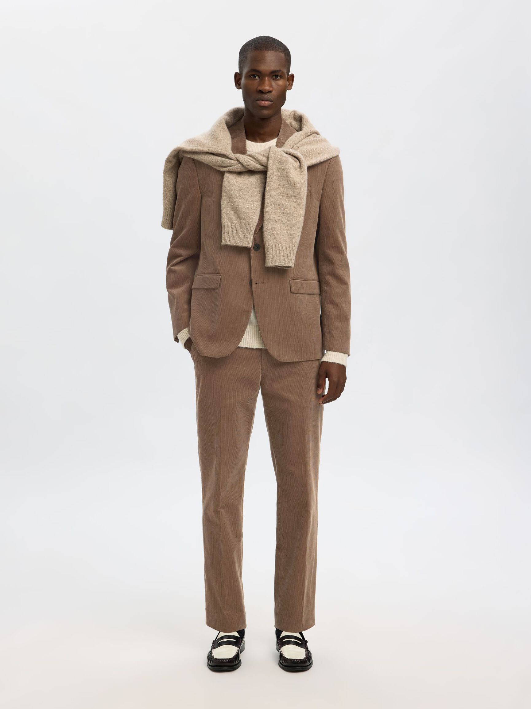 DE CORDEROY, CORTE REGULAR BLAZER, Brownie, highres