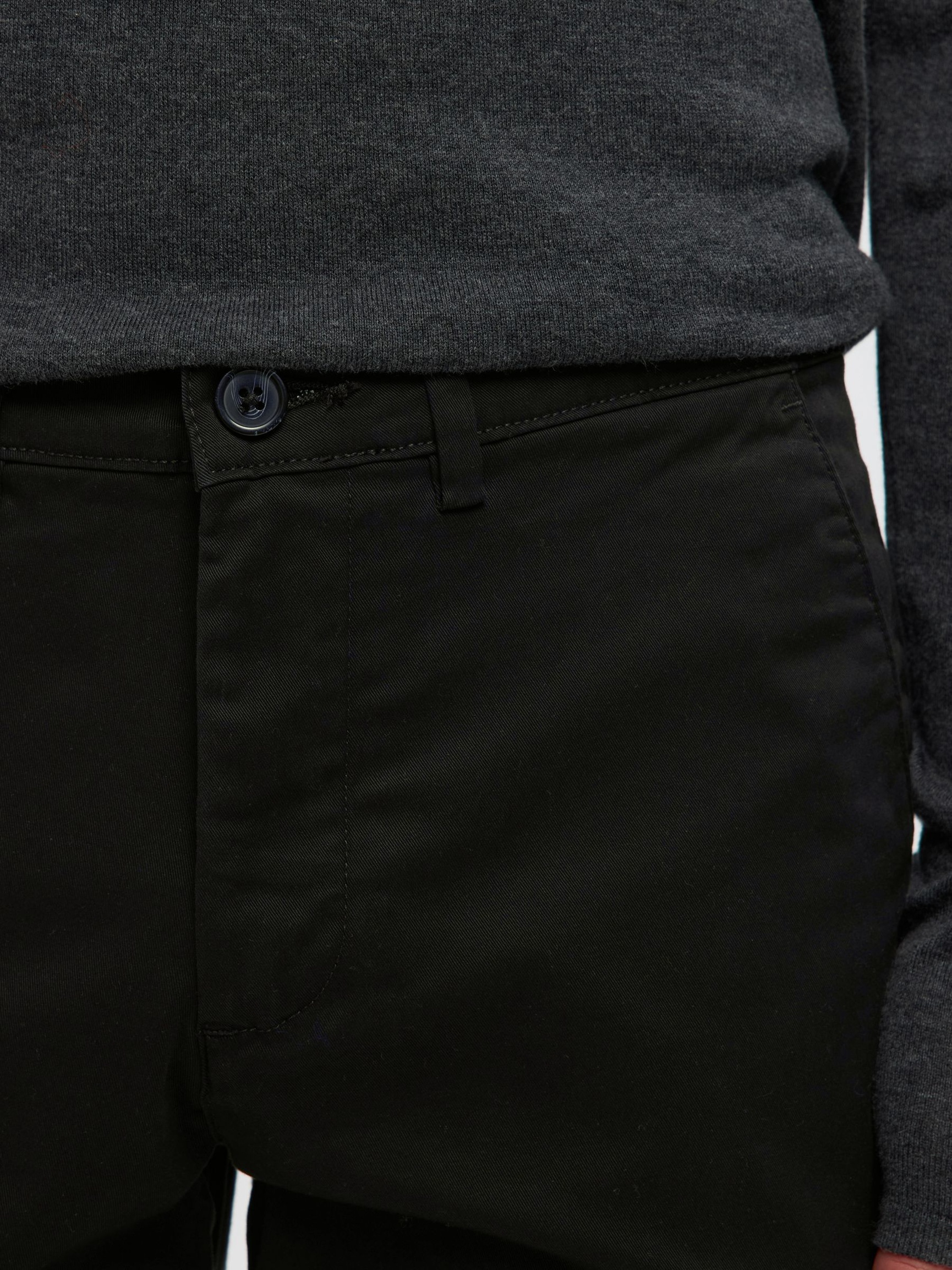 175 SLIM FIT FLEX CHINOS, Black, highres