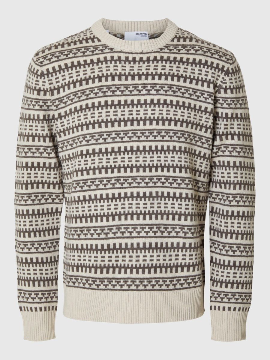 Selected WOOL BLEND  JUMPER, Oatmeal, highres - 16095641_Oatmeal_1150552_001.jpg