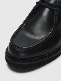 LÆDER MOC-TOE SKO, Black, highres