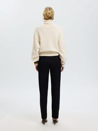 WOOL BLEND TURTLENECK, Egret, highres