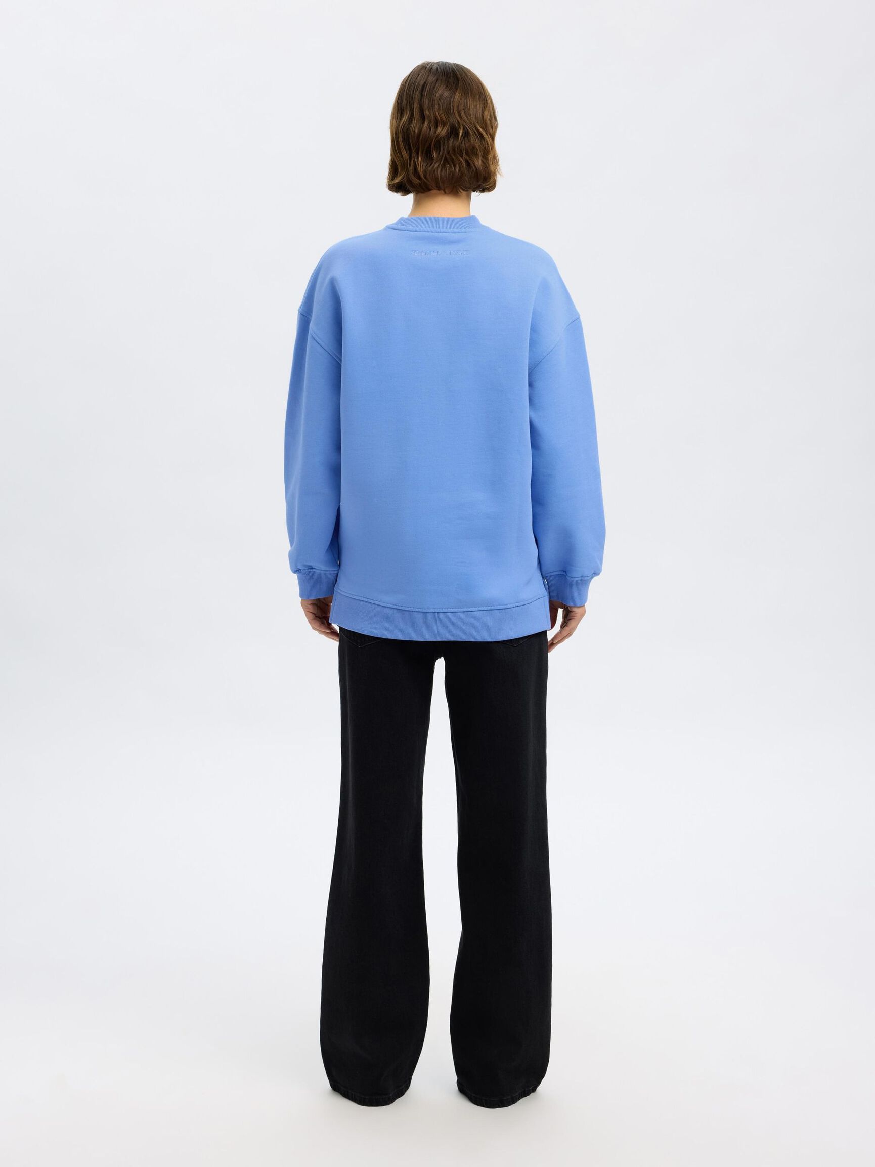 LANGES SWEATSHIRT, Cornflower Blue, highres
