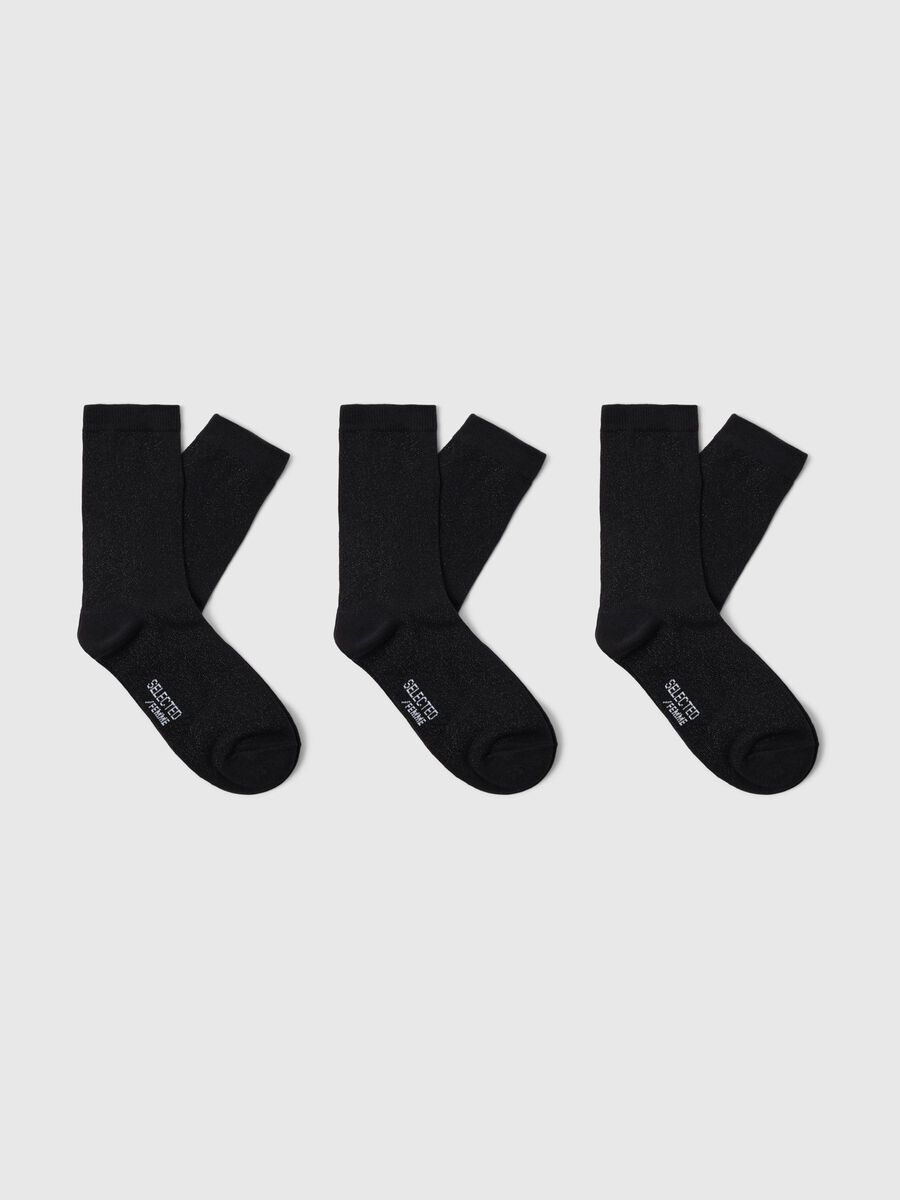 Selected 3-PACK GLITTER SOCKS, Black, highres - 16098218_Black_002.jpg