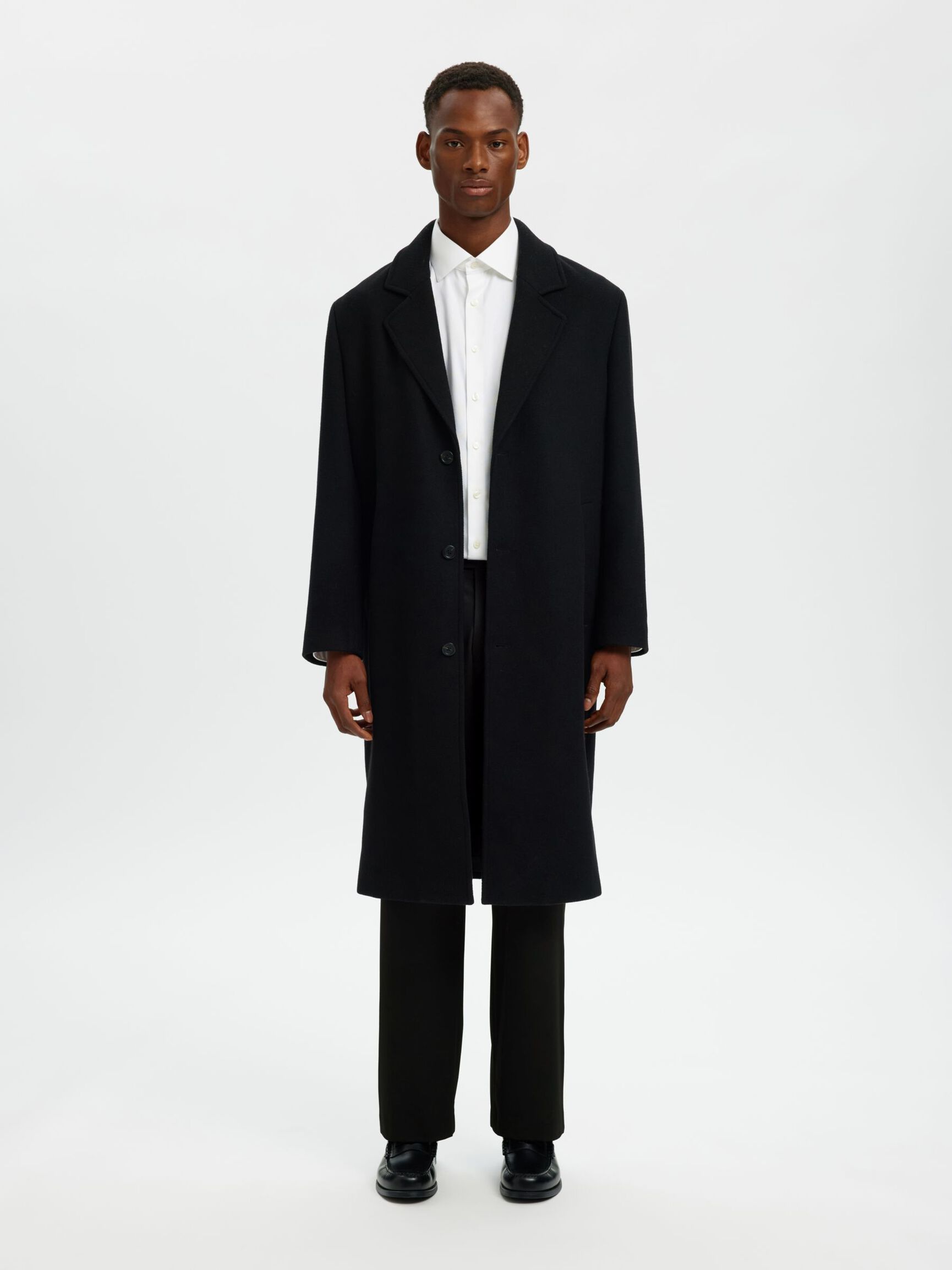 220 LOOSE FIT  SUIT TROUSERS, Black, highres