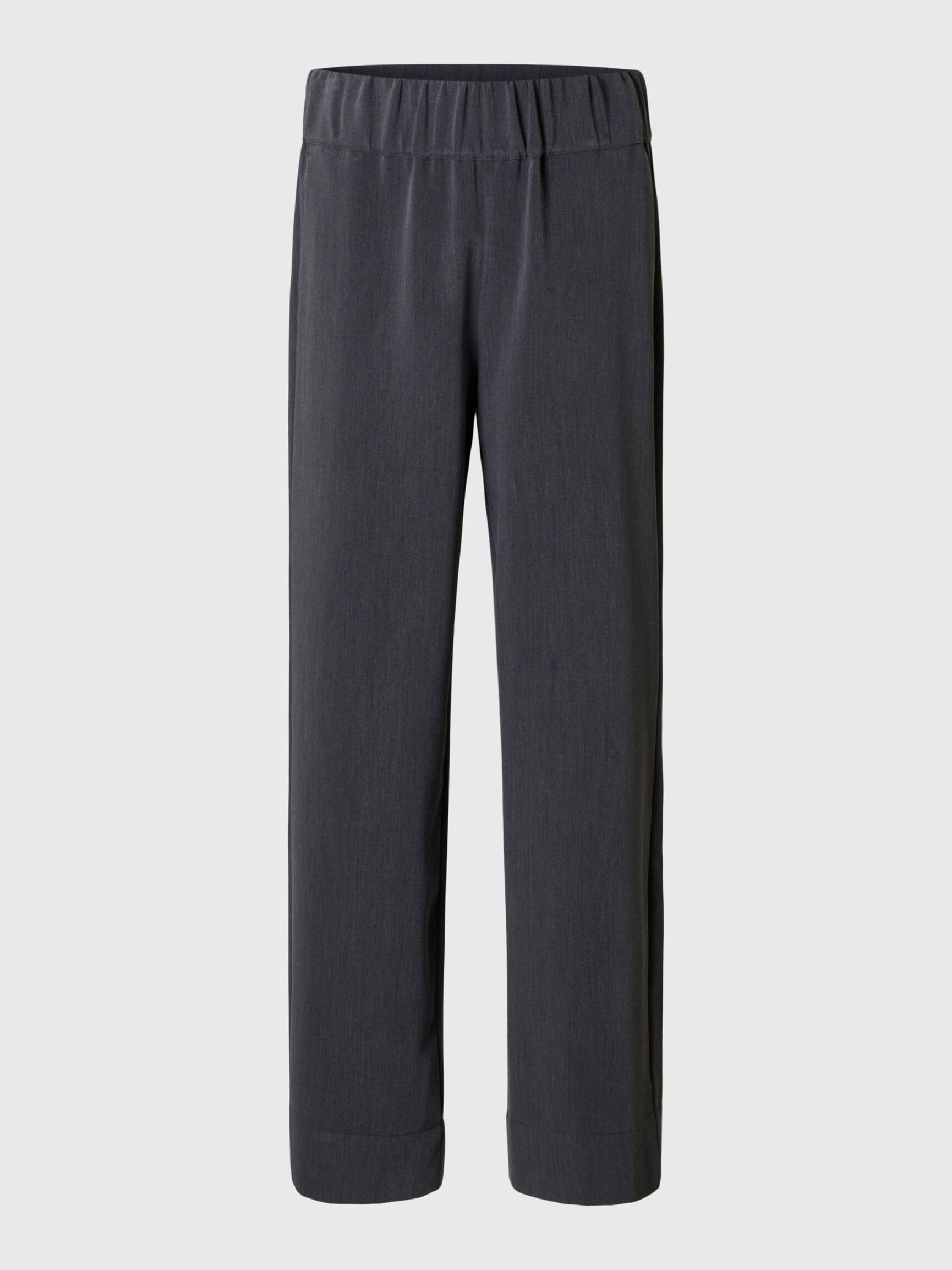 MID-WAIST WIDE-LEG BROEK, Medium Grey Melange, highres