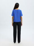 Selected VISCOSE BLEND SHORT SLEEVED TOP, Dazzling Blue, highres - 16098496_DazzlingBlue_004.jpg