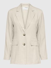 VISCOSE BLEND RELAXED BLAZER, Sandshell, highres