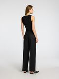 Selected SLEEVELESS V-NECK TOP, Black, highres - 16096372_Black_004.jpg