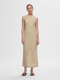 KNITTED MAXI DRESS, Humus, highres