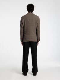 KARIERTER WOLLGEMISCH BLAZER, Brownie, highres