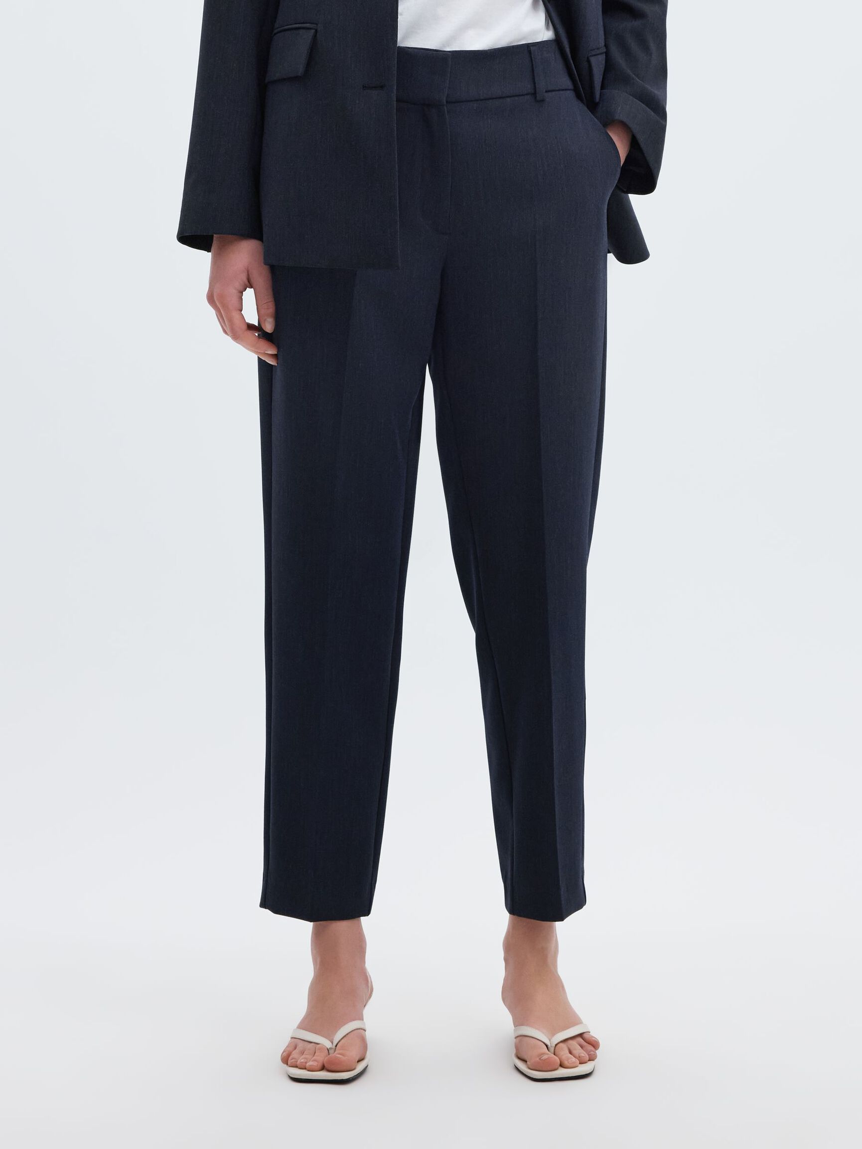 VISCOSEMIX CROPPED BROEK, Dark Sapphire, highres