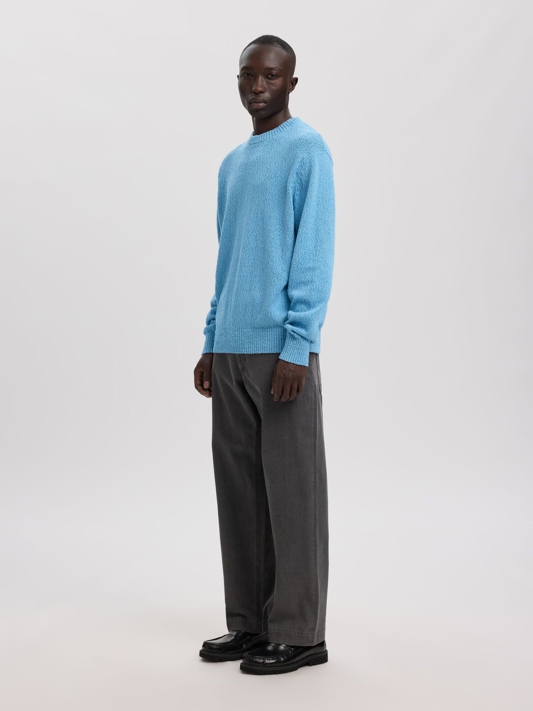 ALGODÓN JERSEY DE CUELLO REDONDO, Bright Cobalt, highres