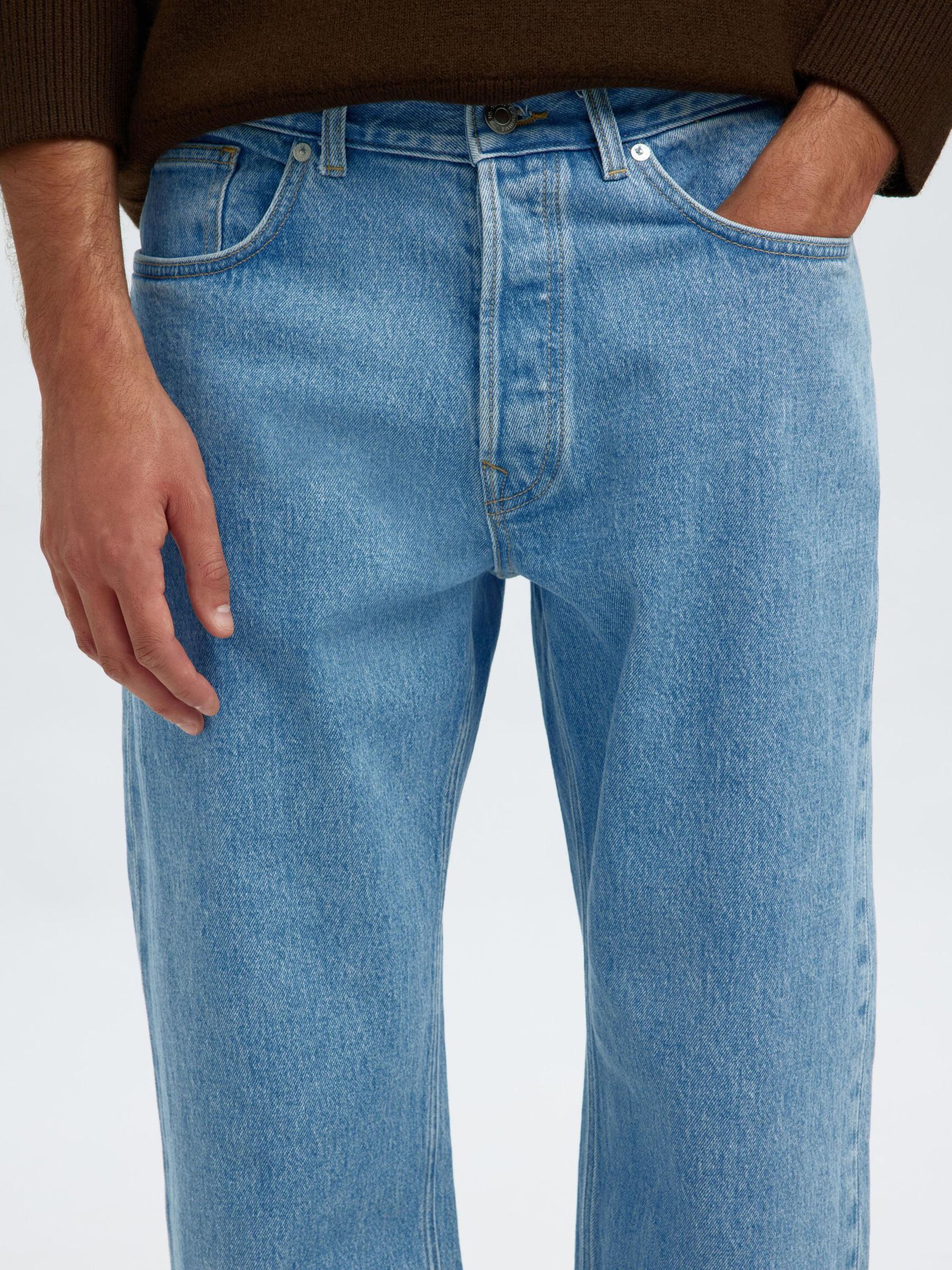220 LOOSE FIT JEANS, Light Blue Denim, highres