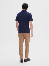 JACQUARD PRINT POLO SHIRT, Sky Captain, highres