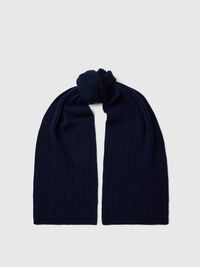 CACHEMIRE MÉLANGÉ ÉCHARPE, Navy Blazer, highres
