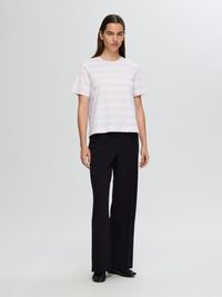 STRIPED BOXY FIT T-SHIRT, Cradle Pink, highres