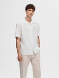 Selected LINEN BLEND SHORT SLEEVED SHIRT, Bright White, highres - 16092978_BrightWhite_003.jpg