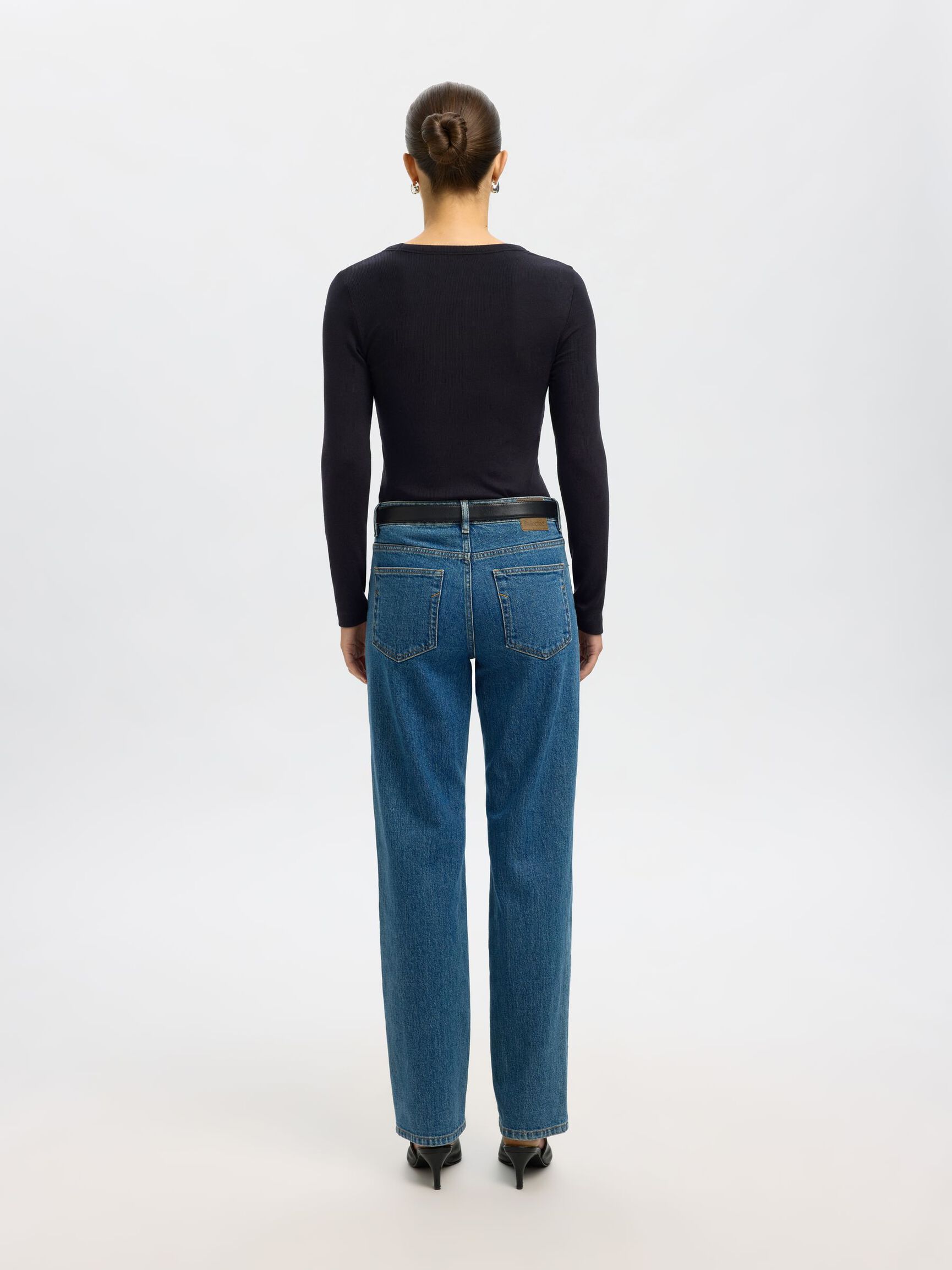 LONG-SLEEVED T-SHIRT, Black, highres