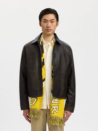 - CUERO DE CORDERO 100 % CHAQUETA DE PIEL, Demitasse, highres