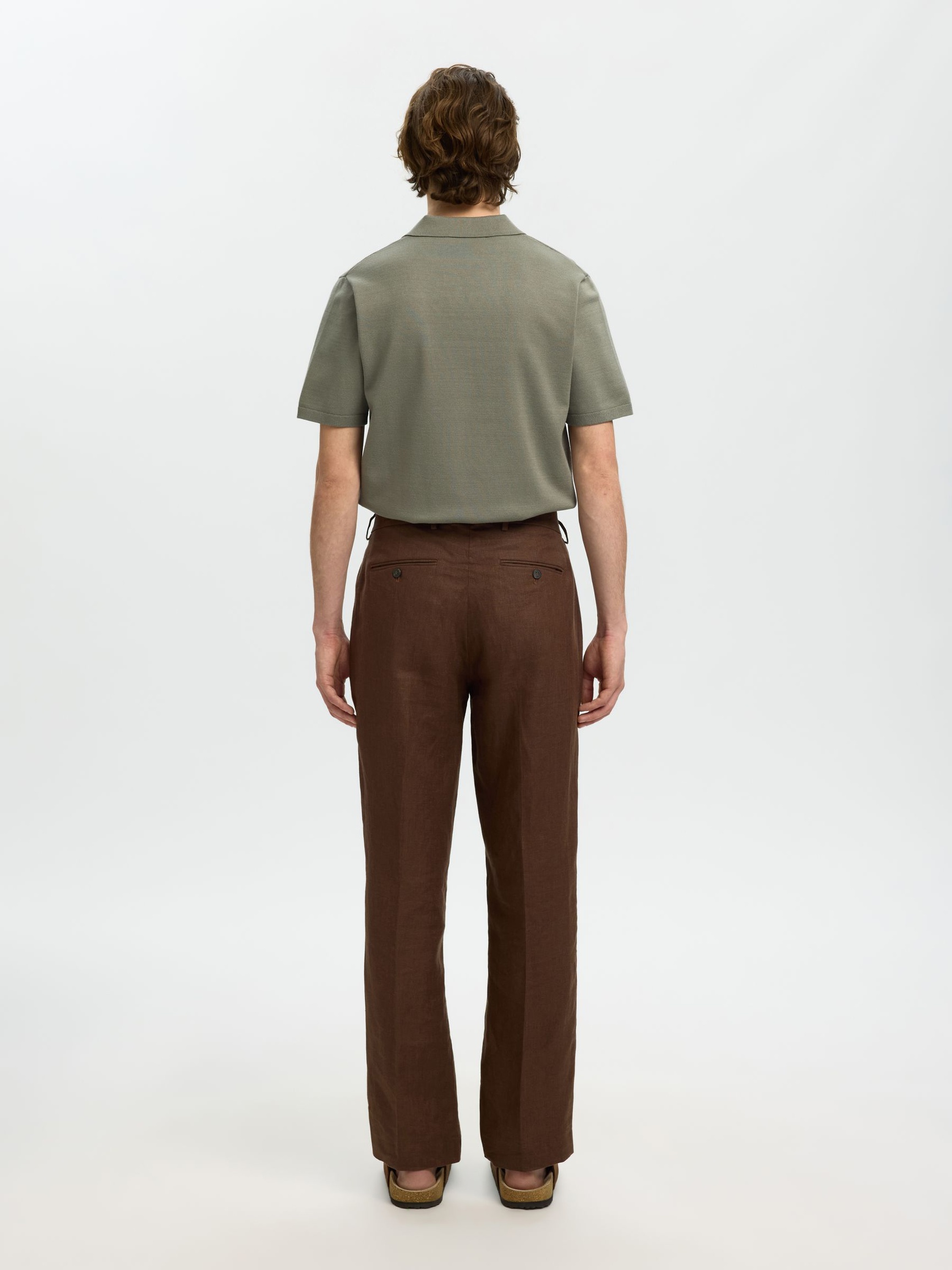 STRIKKET STRIKKET POLOSHIRT, Vetiver, highres