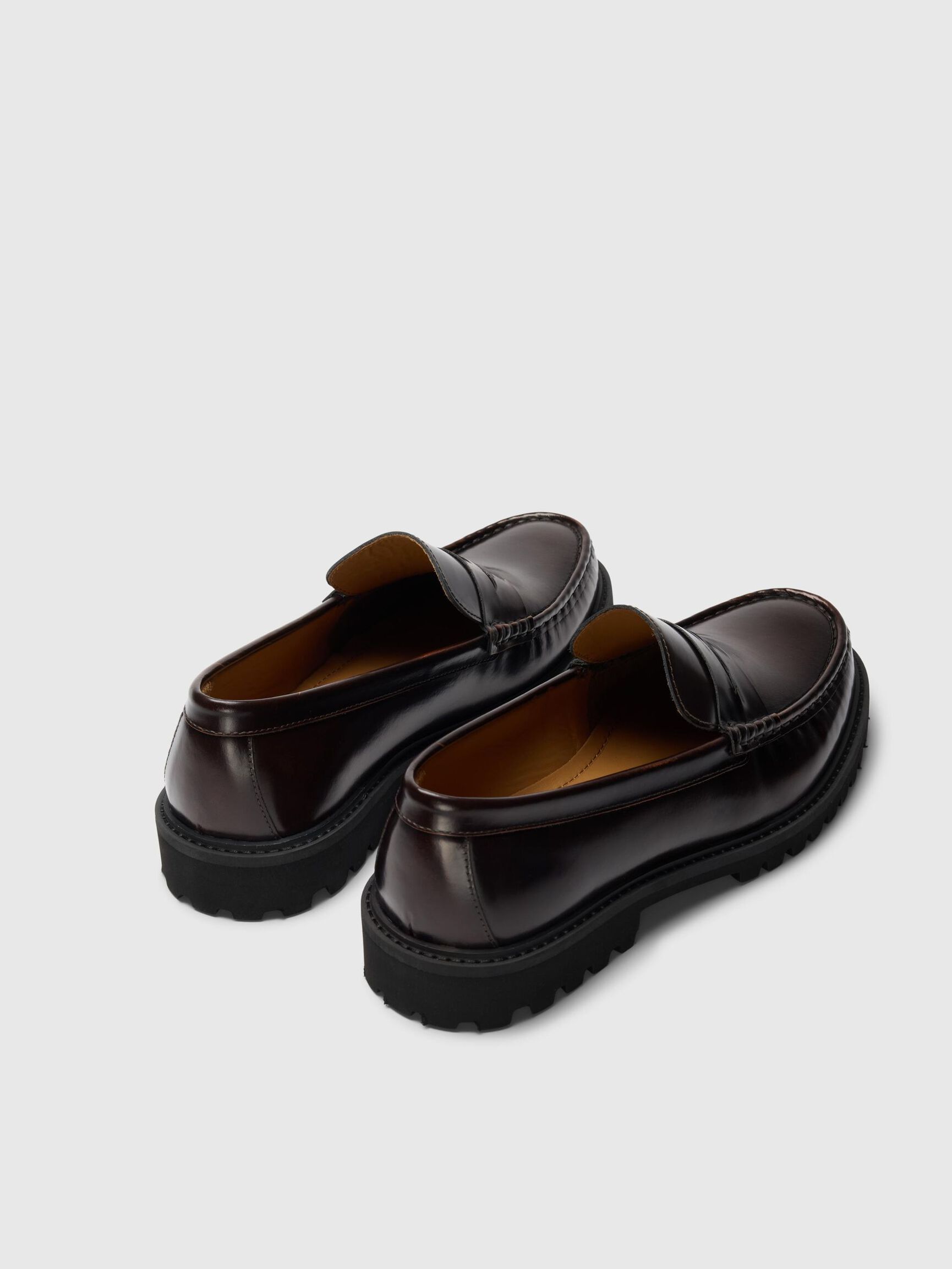 LEER PENNY LOAFERS, Demitasse, highres
