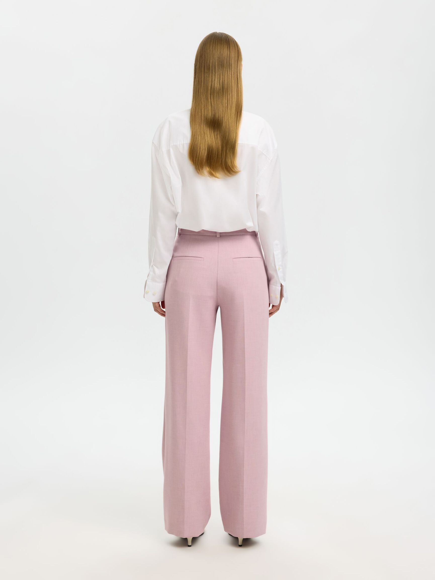 TAILLEUR PANTALON À JAMBE AMPLE, Bleached Mauve, highres