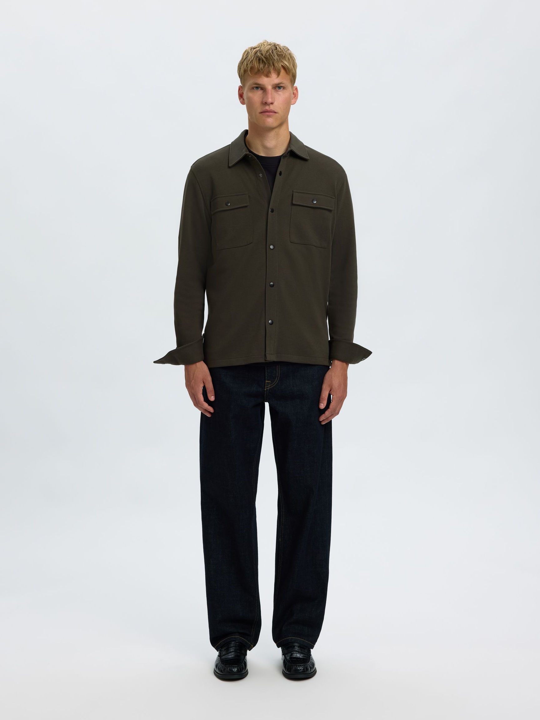 CLASSIC OVERSHIRT, Peat, highres