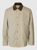 Selected WAXED COTTON JACKET, Feather Gray, highres - 16097932_FeatherGray_001.jpg