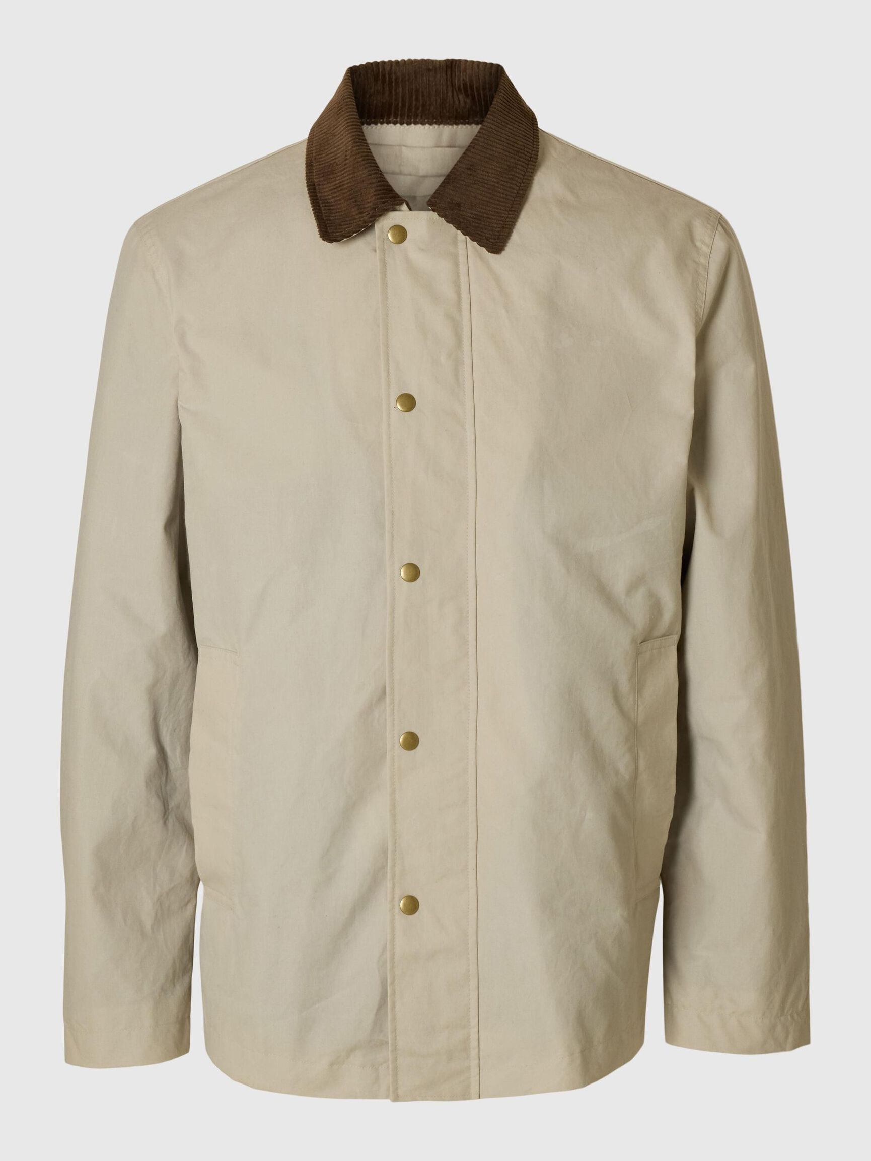 COTON CIRÉ VESTE, Feather Gray, highres