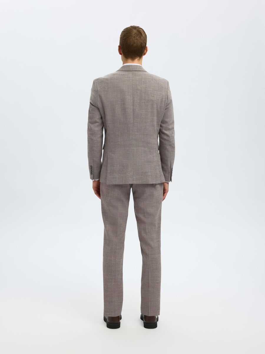 Selected SLIM FIT EINREIHIGER BLAZER, Dark Sand Melange, highres - 16087870_DarkSandMelange_004.jpg