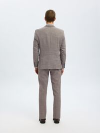 SLIM FIT EINREIHIGER BLAZER, Dark Sand Melange, highres