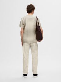 STRIPED T-SHIRT, Asphalt, highres