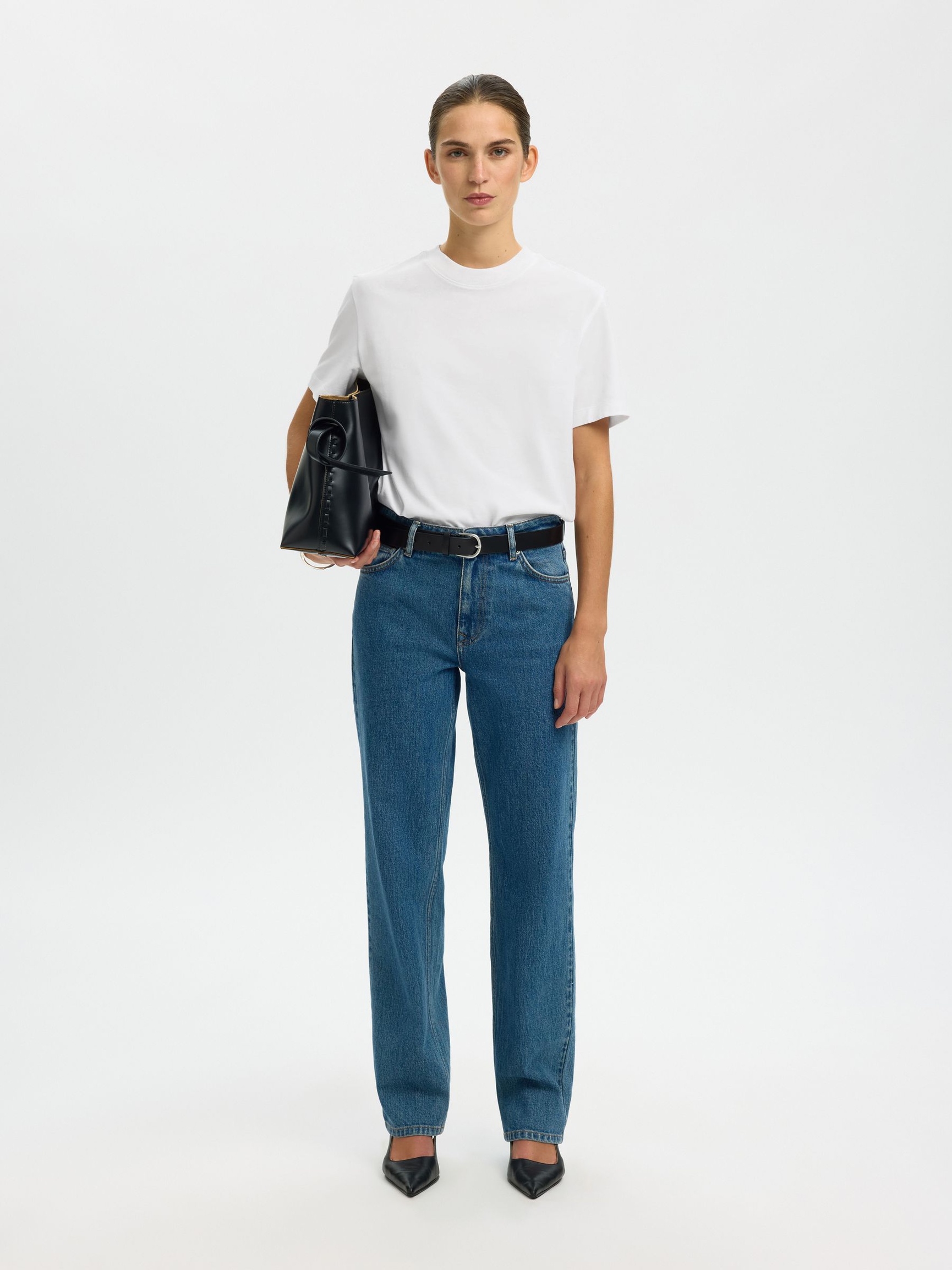 MOCK-NECK T-SHIRT, Bright White, highres