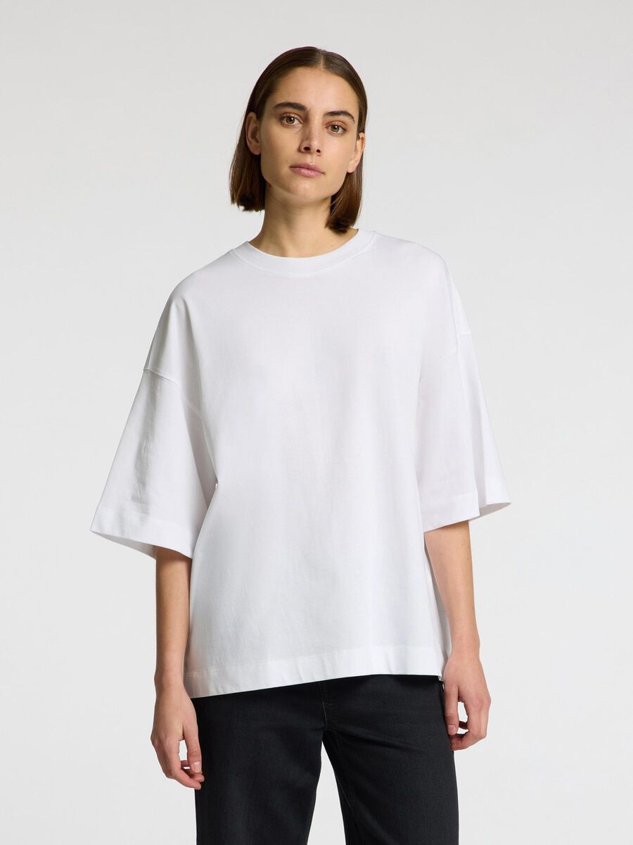 Selected ESSENTIAL OVERSIZED T-SHIRT, Bright White, highres - 16097896_BrightWhite_003.jpg