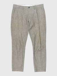 IRONED CREASE TAILORED TROUSERS, Bone White, highres