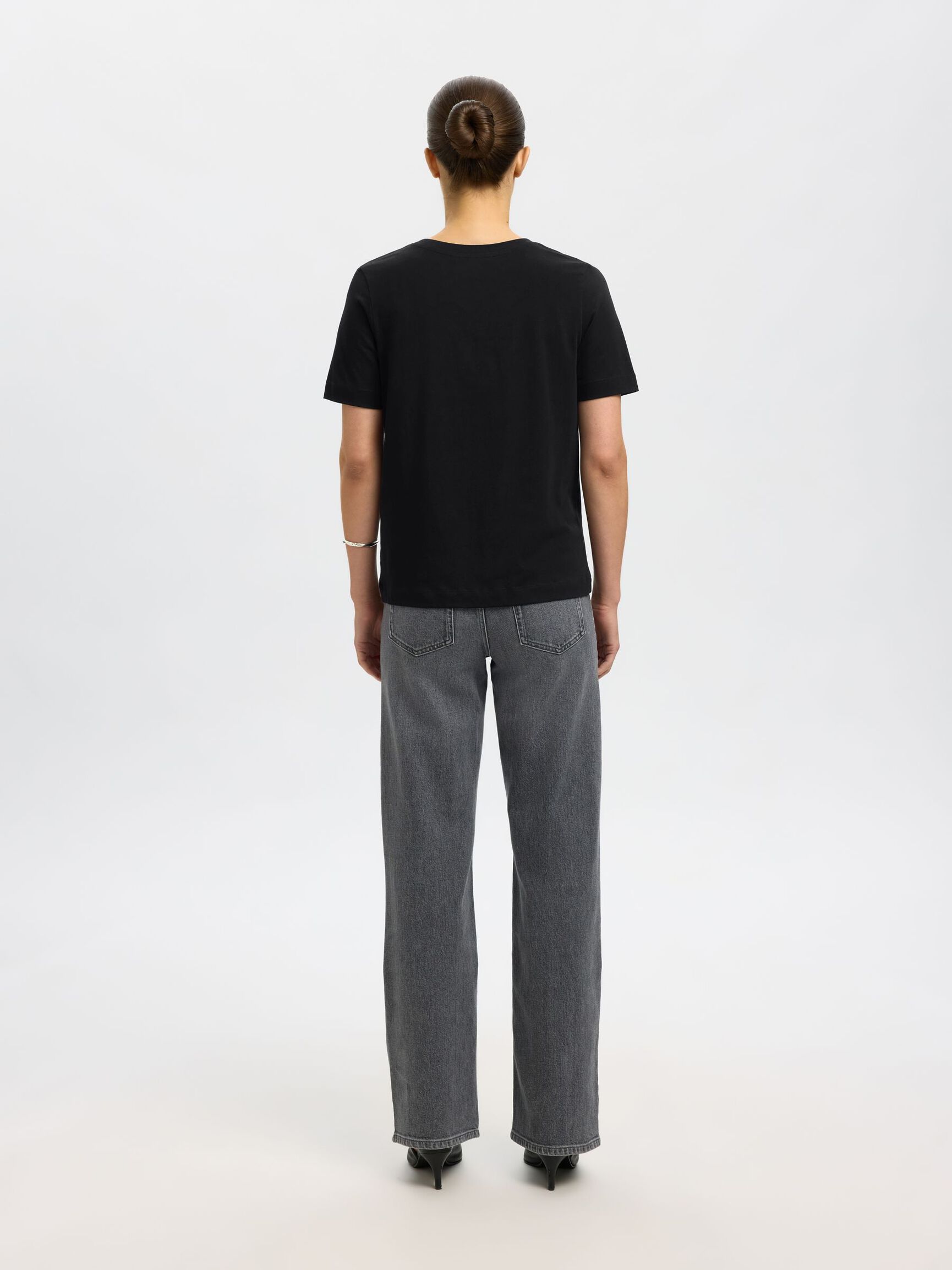 T-SHIRT, Black, highres