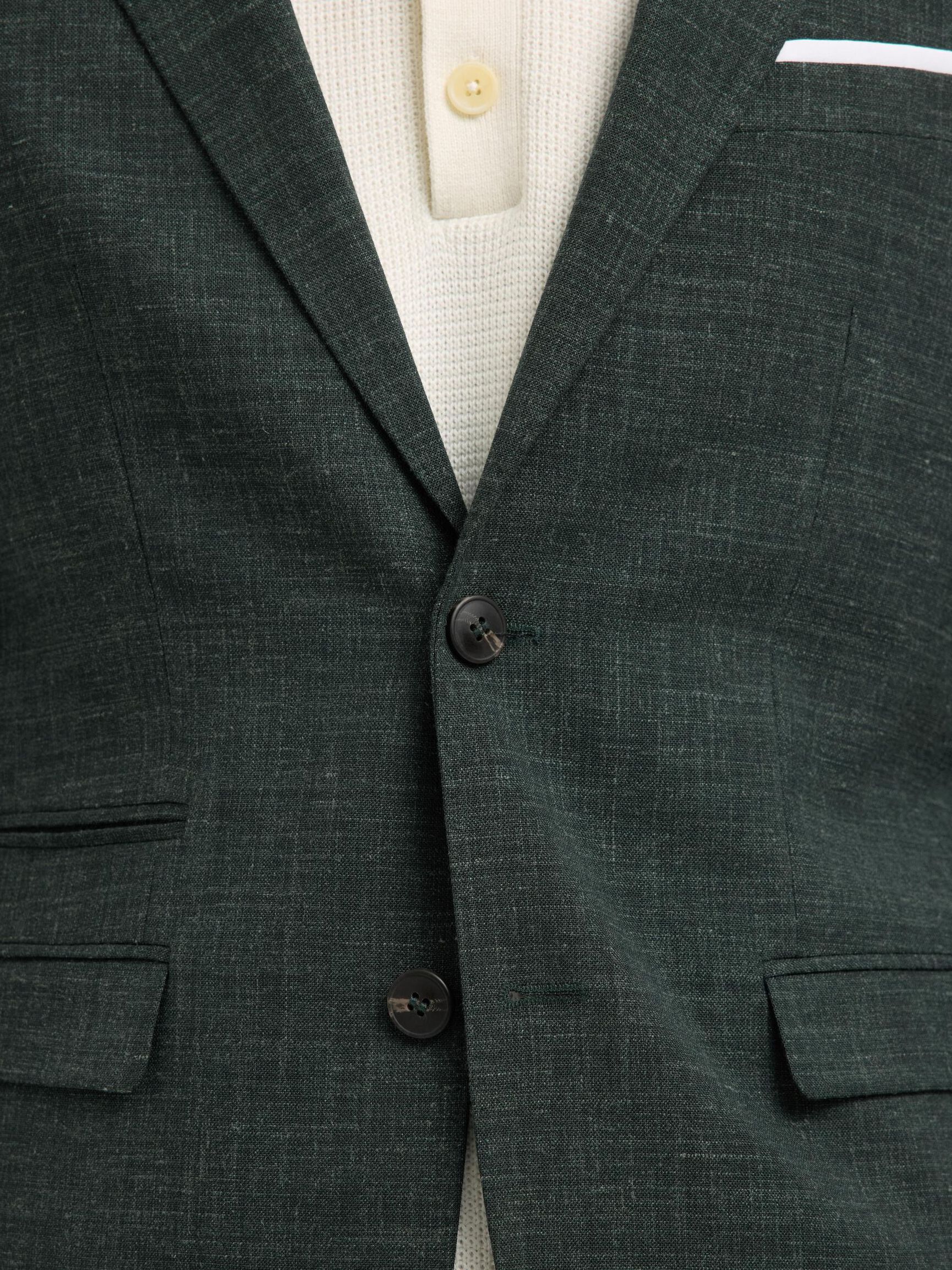 SLIM FIT SINGLE-BREASTED BLAZER, Dark Green, highres