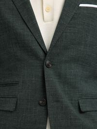 SLIM FIT EINREIHIGER BLAZER, Dark Green, highres